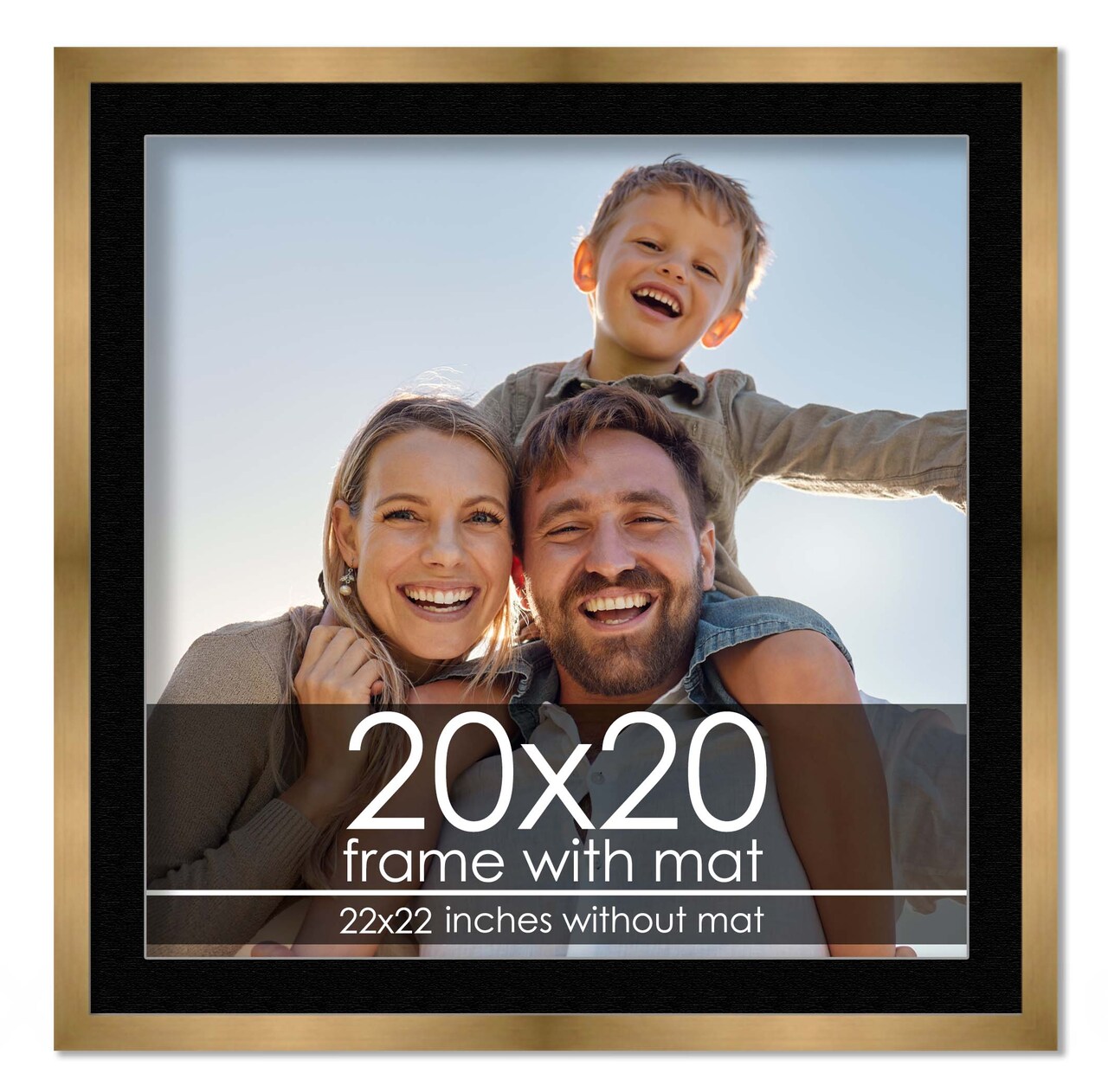 Metallic Bronze with Black Photo Mat, UV Acrylic Front, Foam Board Backing, 60 Sizes Available